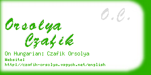 orsolya czafik business card